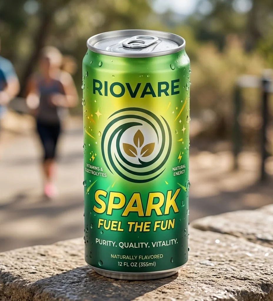Green RioVare Spark beverage can